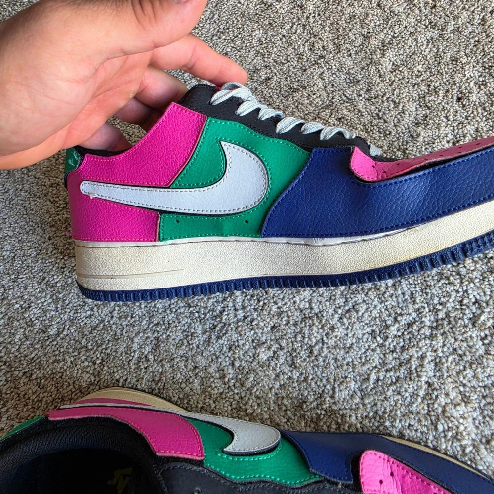 Nike Air Force 1 Low 07 LX Multi Color Men Size 11 Patch DB2576-001 Casual Rare